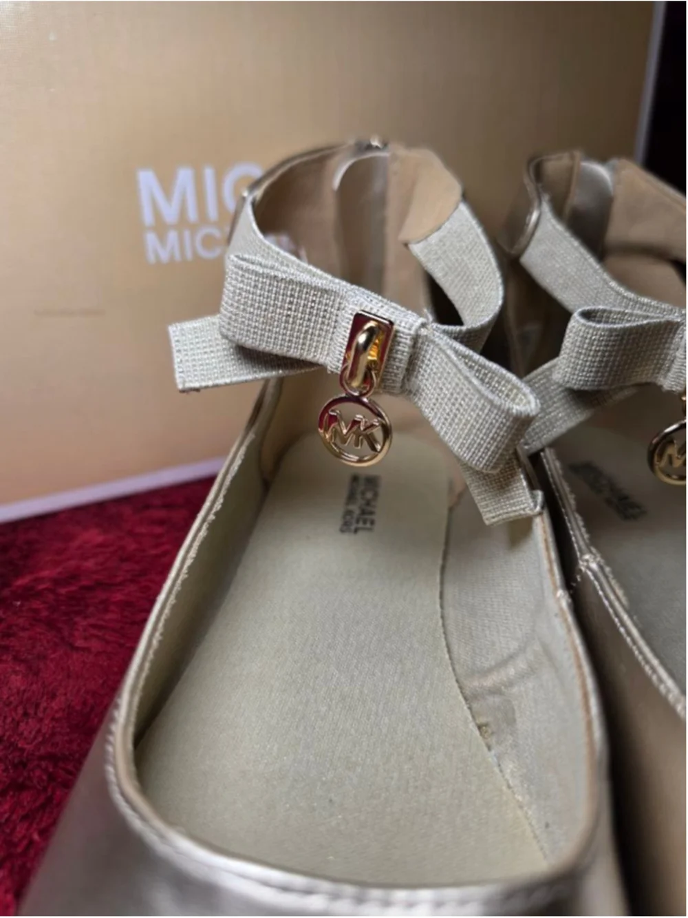 Michael Kors Gold Ballet Flats Dress Shoes Size 3